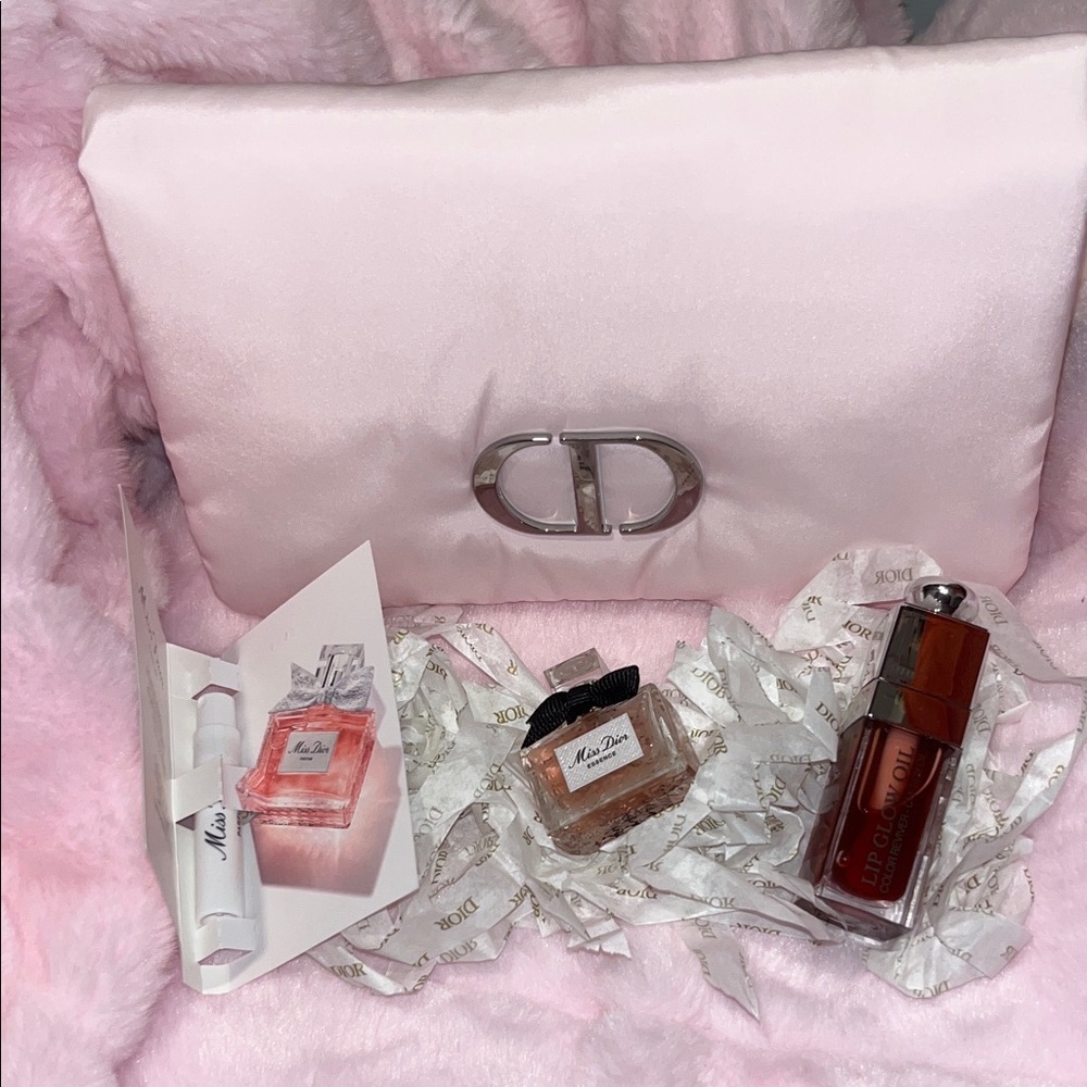Dior Pale Pink Cosmetic Bag Bundle